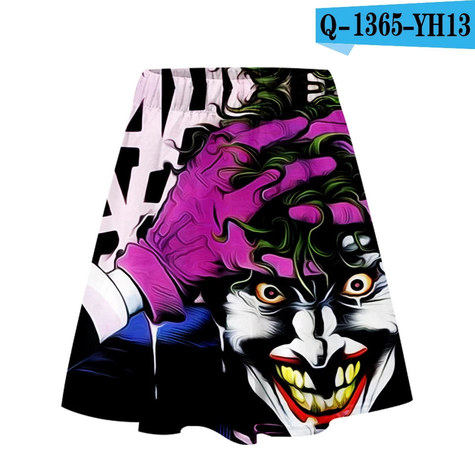 Frdun tommehaha joker, 3D юбка,, новинка, для девушек, повседневная, летняя, трендовая, модная, женская, повседневная юбка, крутая, летняя, модная, стильная - Цвет: As shown
