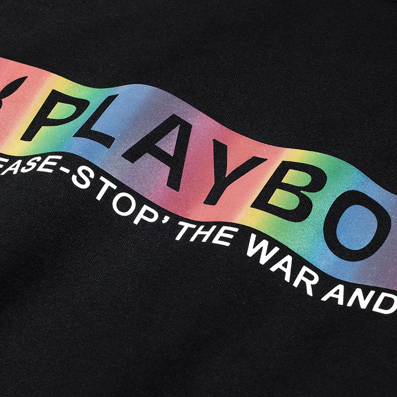 PLAYBOY Для мужчин футболки с капюшонам Лидер продаж классный дизайн Homme Фитнес модная брендовая мужская одежда с капюшоном