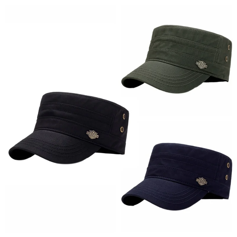 

classic retro flat-top men's hat and adjustable hat outdoor summer hat men