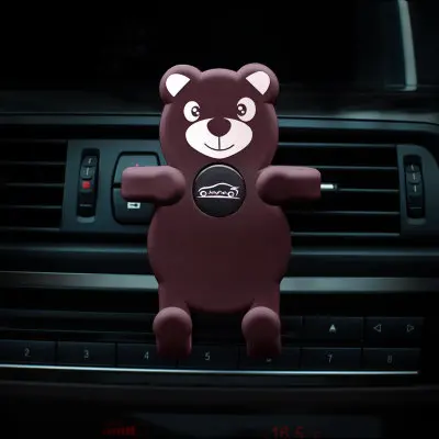 E-FOUR автомобильный защитный держатель для телефона из силикагеля, новинка, Модный стильный автомобильный аксессуар, держатель на вентиляционное отверстие, подставка, gps регулируемый держатель для телефонов - Цвет: Brown bear