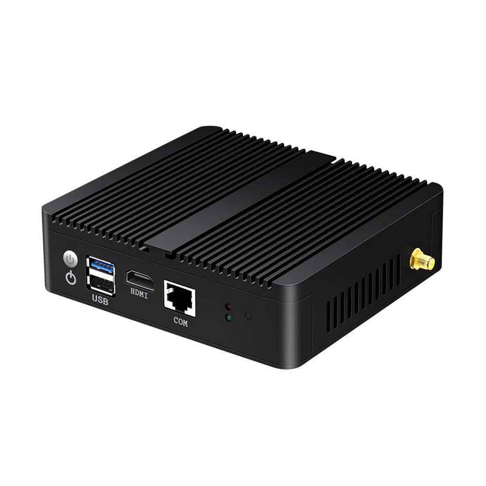 Мини ПК 6*1000 Мбит/с LAN Intel 211AT Celeron J1900 четырехъядерный безвентиляторный Ubuntu Windows 10 HDMI wifi консоль промышленный Мини компьютер