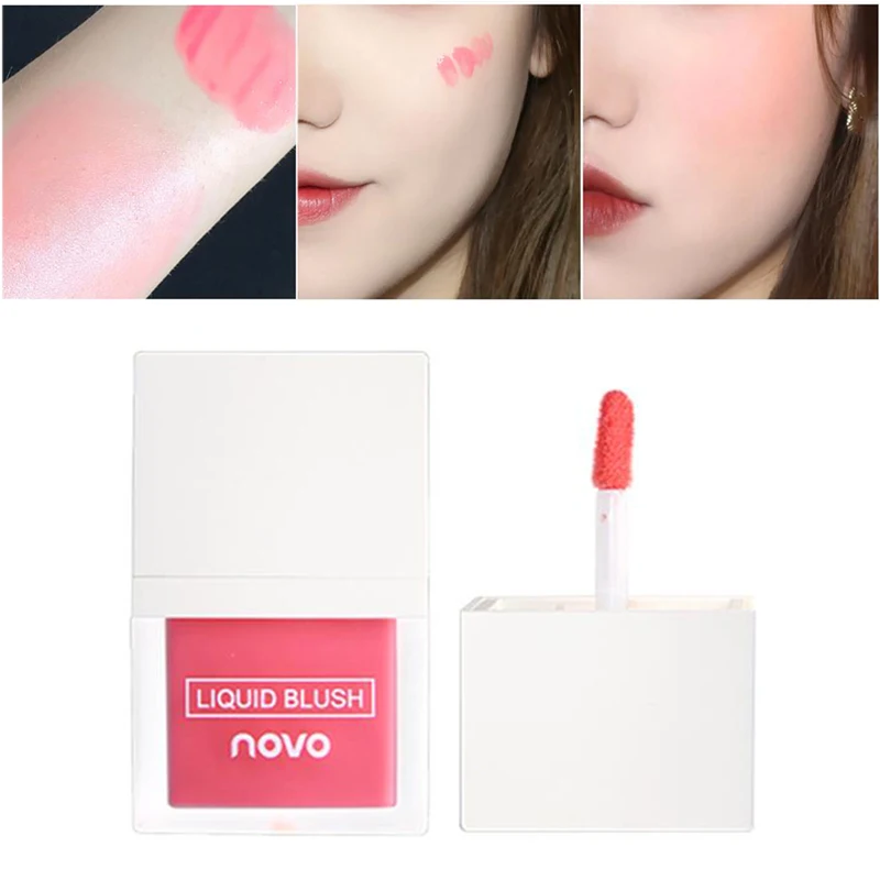 

NOVO 4 Colors Juice Blusher Long Lasting Mineral Pigment Natural Cheek Rouge Makeup Matte Contour Liquid Blush Face Cosmetics