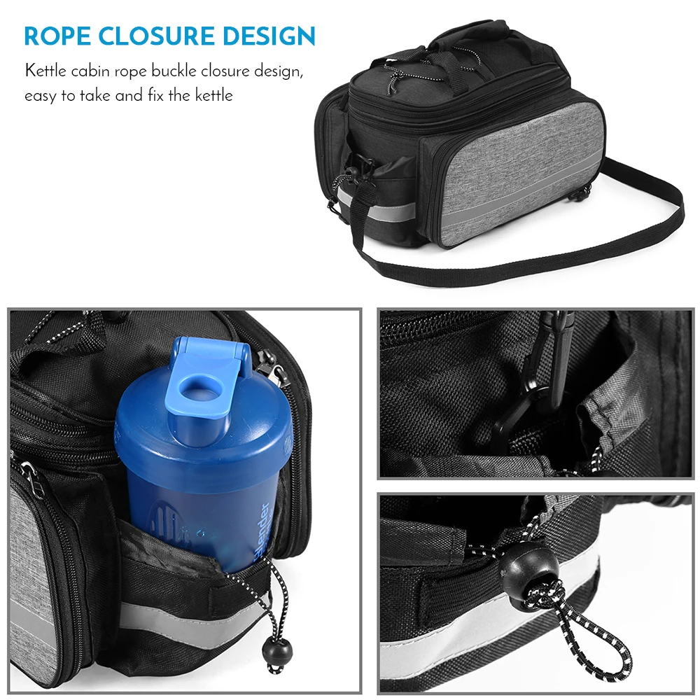 Bike Waterproof Seat Pannier Pack Dog Carrier Bag Luggage Outdoor 25L Bicycle Pannier Bag Rear Rack Trunk Bag With Rain Cover