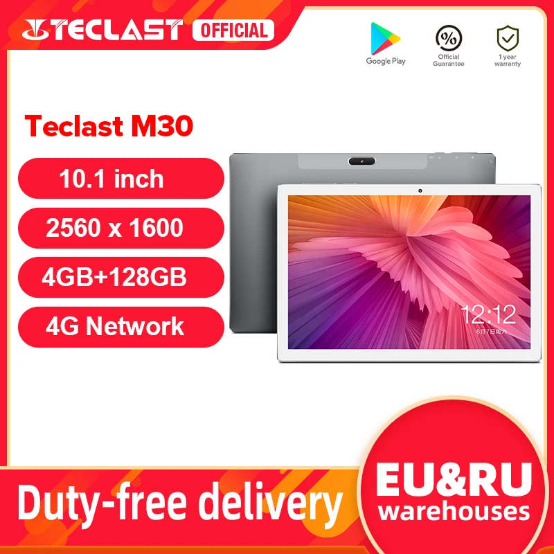 Teclast M30 10 1 Inch Tablet 2560x1600 2 5k Ips Screen 4g Phablet Mt6797 X27 Deca Core 4gb Ram 128gb Rom Android 8 0 Tablets Pc Tablets Aliexpress