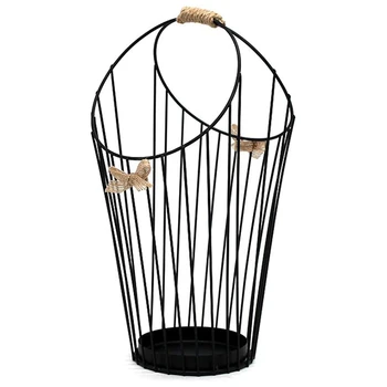 

Candlestick Decoration Iron Storage Basket Desktop Debris Basket Fruit Bowl Storage Box