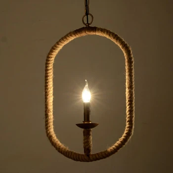 

Loft Vintage Pendant Lamp Retro E14 Hemp Lamp Bar Restaurant Living Room Pub Dining Room Cafe Chandelier Aisle Rope Lamp