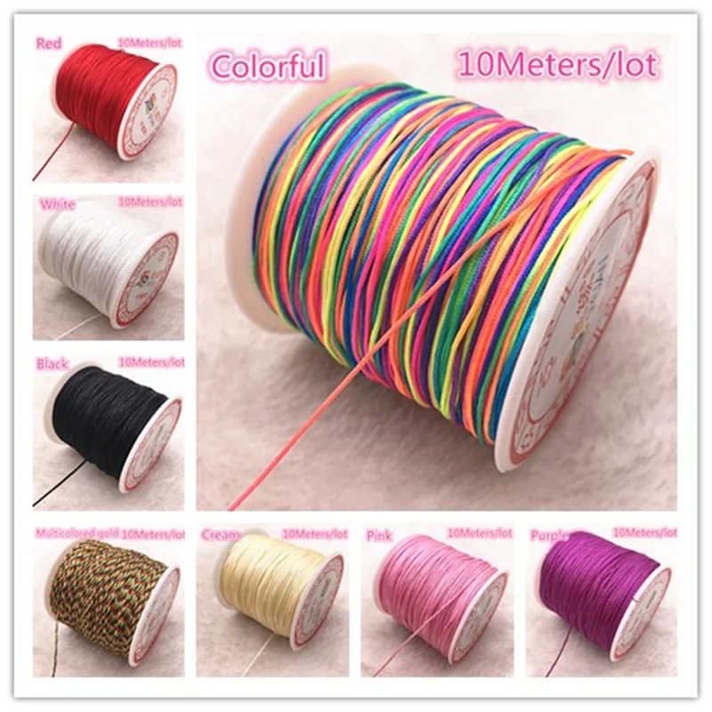 Chinese Knot Bracelet Cord-Thread String Diy Braided Nylon 10m/Lot