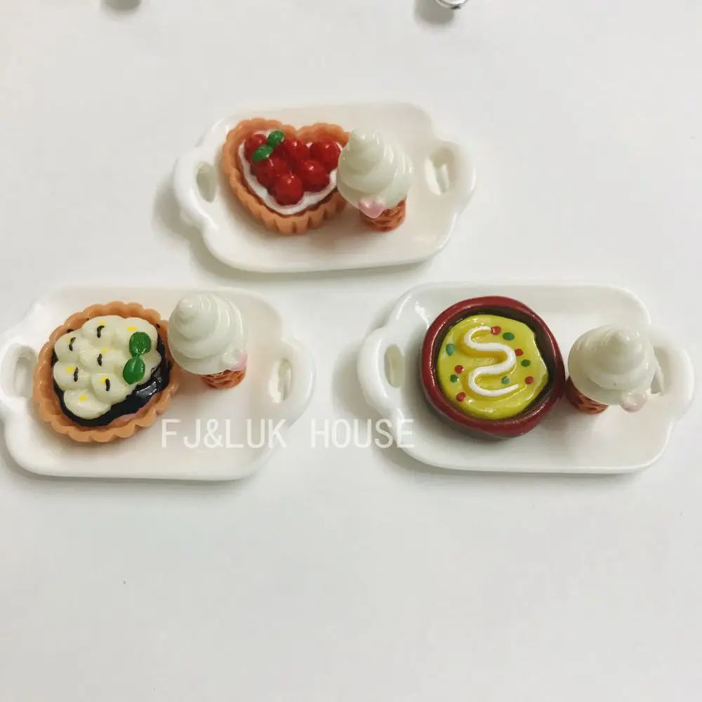1/6 Scale Mini Pretend Food Toys Miniature Dollhouse Bread Cupcake Toast Bakery Shop for Blyth Barbies BJD Doll House Kitchen 5