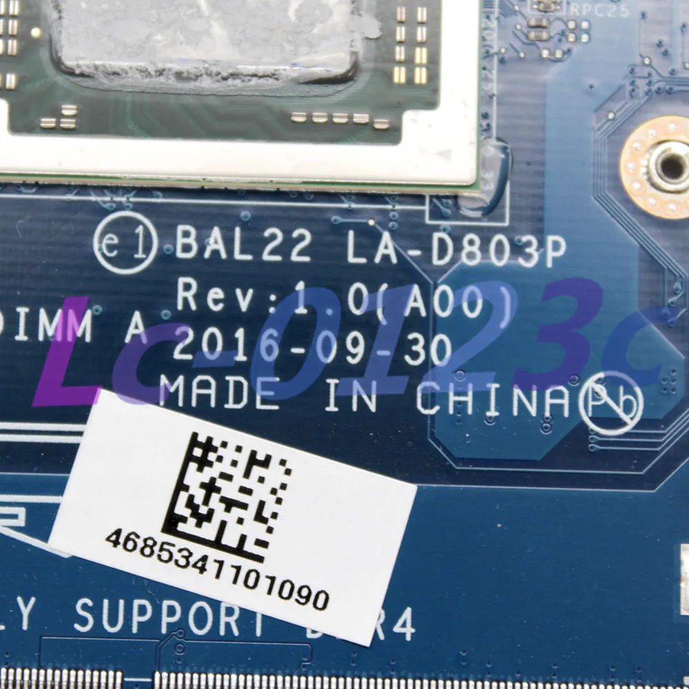 Fulcol для Dell 15 5565 Материнская плата ноутбука A10 Процессор BAL22 LA-D803P R1WJH 0R1WJH CN-0R1WJH DDR4