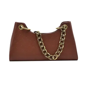 

Ladies Fashion Shoulder Bags High Quality New Women Messenger Bag Temperament Youth Faux Leather Daily Bag Simple Chain