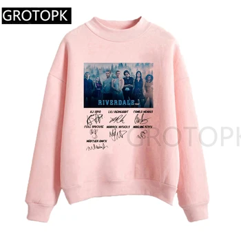 

2019 Riverdale signature Hooded Hoody 90s Graphi Hoodies Women Long Sleeve Funny Sweatershirt Lady Shirt