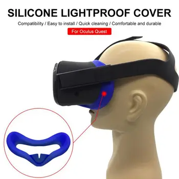 

Silicone Eye Mask Cover Unisex Soft Anti-sweat Anti-leakage Light Blocking Face Eyes Pad For Oculus Quest VR Glasses Accessories