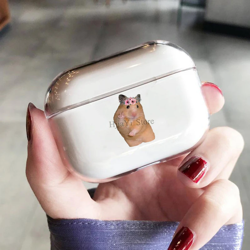 Cute hamster Case For Airpods Pro Cover Silicon Bluetooth Earphone Air Pods 3 Funda | Электроника