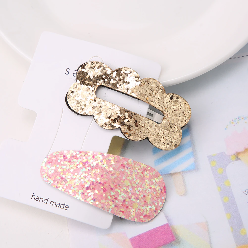 2PCS C M MISM, новинка, для девочек, для женщин, модные, милые, с блестками, блестящие, розовые, для детей, ББ заколки, заколки для волос, заколка, аксессуары для волос - Цвет: 2PCS C