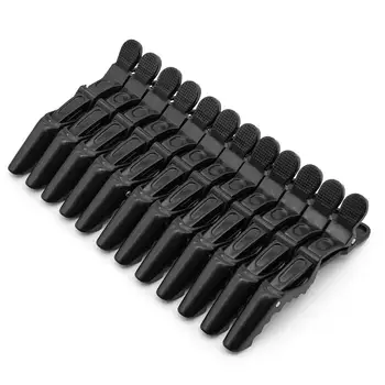 

10Pcs Salon Alligator Clips Plastic Hair Clips with Nonslip Grip Wide Teeth Hairdressing Styling Sectioning Clip for Women Girls