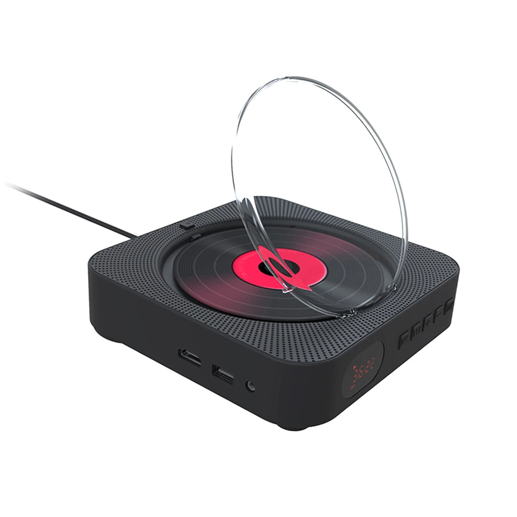 Black Dvd-плеер настенный портативный Bluetooth домашний аудио магнитофон - Цвет: Black