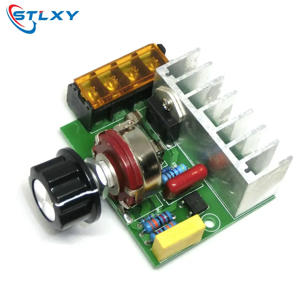4000W 0-220V AC SCR Electric Voltage Regulator Motor Speed Controller Dimmers Dimming Speed With Temperature Insurance