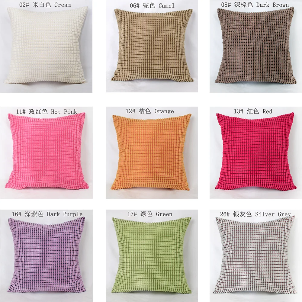 Free Shopping  Corduroy Fabric Cushion Cover 40/45/50/55/60/65/70cm Decorative Throw Pillow Case HT-NPCJC-A