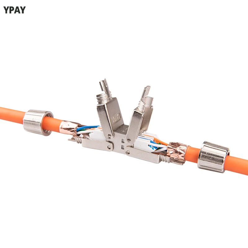 

Cat6A Cat7 Cable Extender Junction Adapter Connection Box RJ45 Lan Cable Extension Connector Full Shielded Toolless