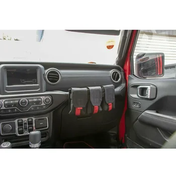 

Interior Storage Bag Inner Co-pilot Black+Red For Jeep Wrangler JK JL 2007-2019 Parts