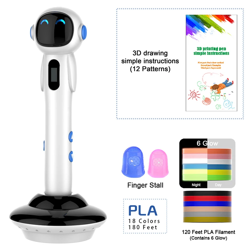 Ручка для 3d печати граффити ручки рисования с регулируемой температурой USB