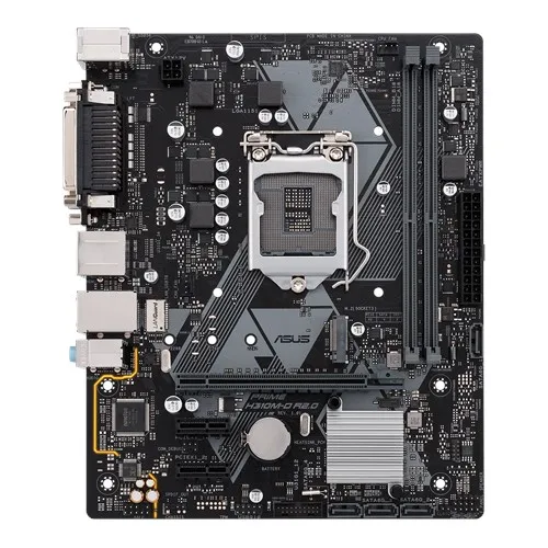 Новая материнская плата ASUS PRIME H310M-D R2.0 оснащена светодиодными световыми