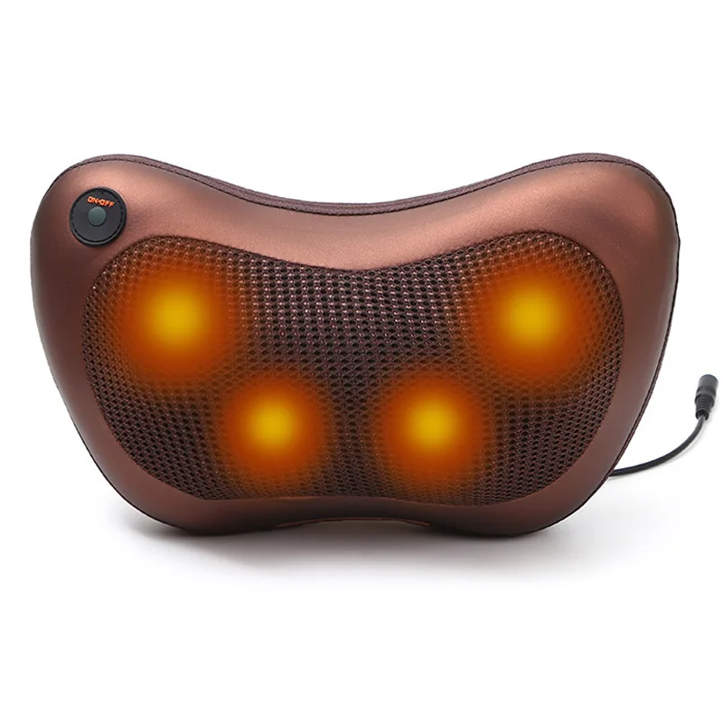 

328 Sale Shiatsu Massage Pillow Infrared Heating Neck Shoulder Back Body Massager Device Cervical Health Care Massageador