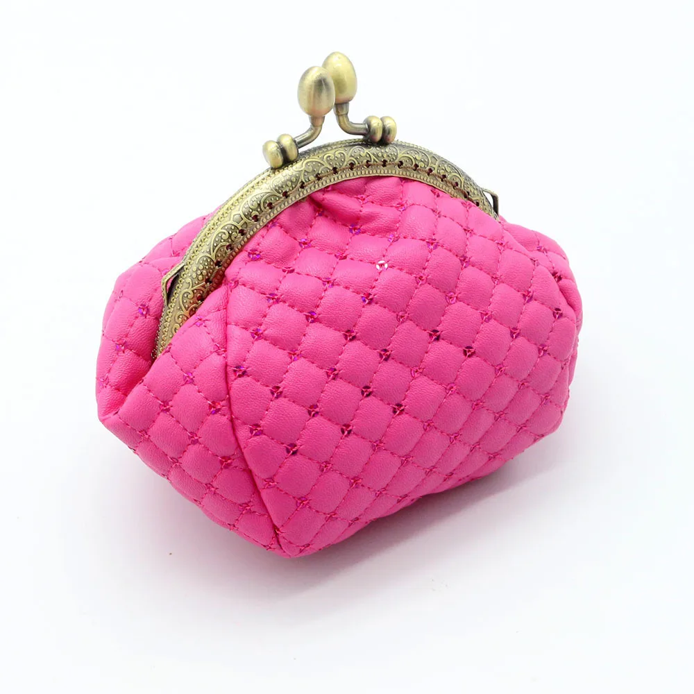 rose red Винтажные женские кошельки для монет, Женский кошелек с застежкой, нулевой кошелек, женский клатч для монет, Женский мини-кошелёк - Цвет: rose red