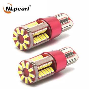 

NLpearl 2x Signal Lamp T10 W5W Led Auto Wedge Clearance Lights Super Bright 57SMD 168 194 W5W Led Canbus Car Interior Lights 12V