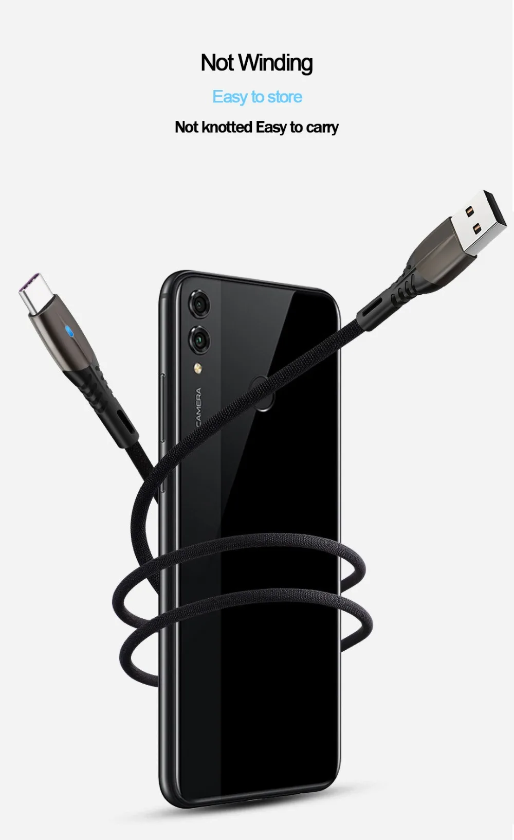 2.4A usb type C кабель для huawei mate 30 20 Pro Lite зарядное устройство USB C Быстрая зарядка телефонный кабель type-C кабель для samsung S8 S9 A50