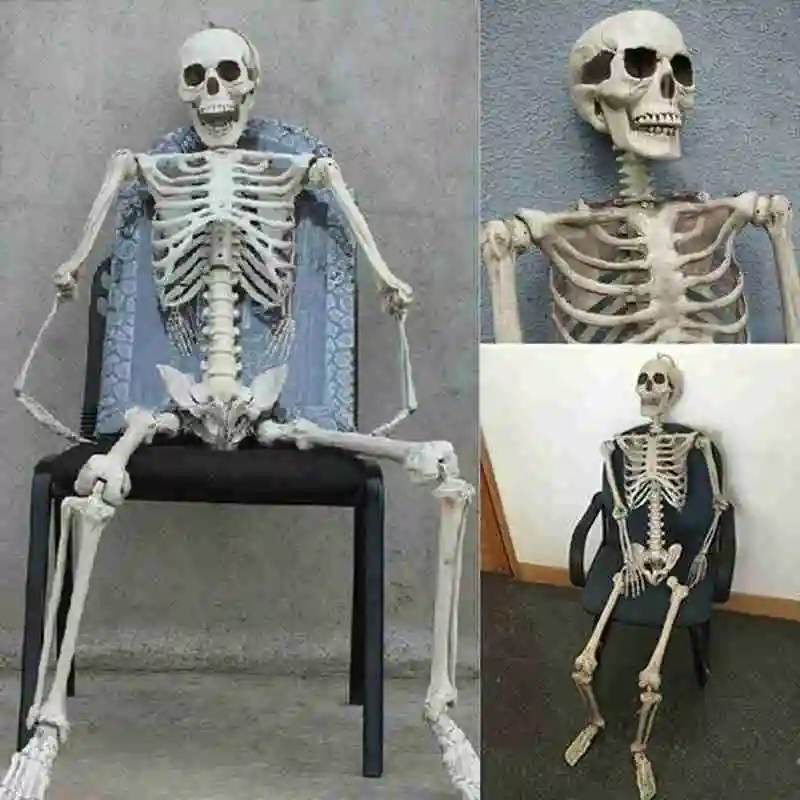 

Halloween Skeleton Decoration For Home Bar Halloween Party Horror Human Skeleton Model Haunted Prop Ornament