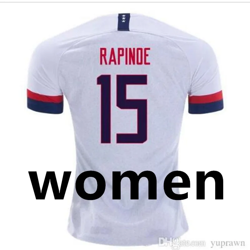 Женская футболка для футбола, футболка для футбола для девочек в американском стиле, женская футболка с 3 звездами MORGAN LLOYD RIPINOE KRIEGER - Цвет: Women