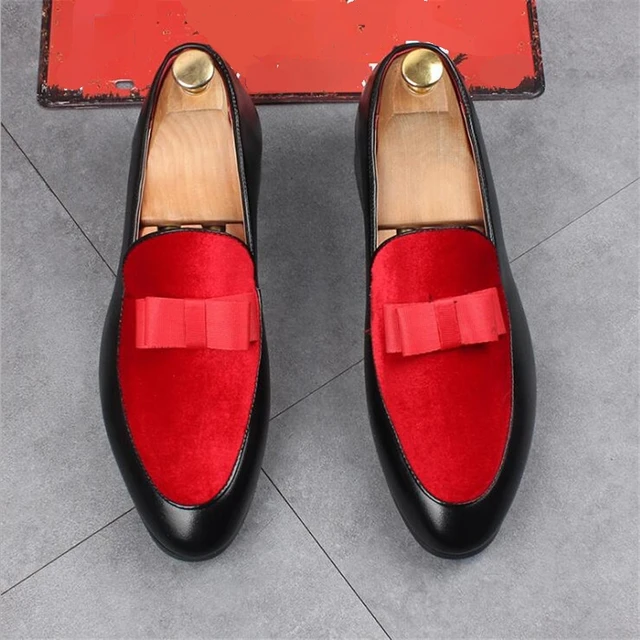 Movechain, Zapatos De Cuero Para Fita De Boda Con Lazo, Mocasin De