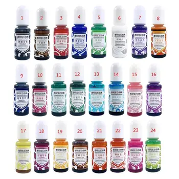 

24 Color Epoxy UV Resin Gem Pigment Liquid Resin Dye Transparent Colorant UV Resin Coloring DIY Resin Art Jewely Making