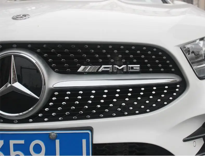 1 шт. автомобильный Стайлинг для Mercedes benz AMG w204 w203 w212 w211 w124 w210 CLG Автомобильная Эмблема передняя решетка значок гриль наклейка маркировка