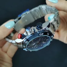 LIGE-reloj analógico de acero inoxidable para hombre, nuevo accesorio de pulsera de cuarzo resistente al agua con cronógrafo, complemento Masculino deportivo de marca de lujo con esfera luminosa