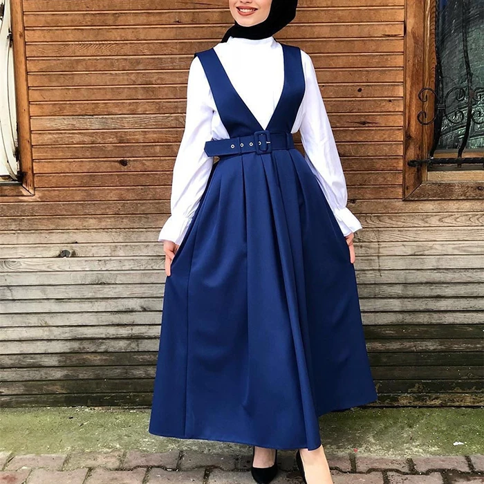 Vestidos кафтан абайя Турция женские мусульманские платья Восточный халат из марокена исламский ремень Платье Лето Рамадан Elbise Sukienki Eid платья