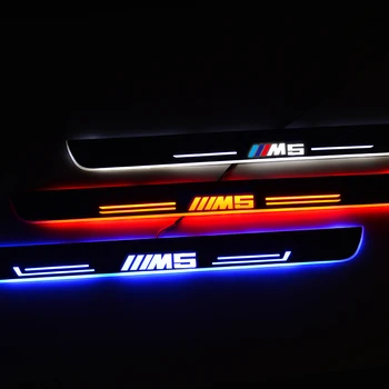 

LED Door Sill Moving Light For BMW M5 E39 1998-2003 Scuff Plate Acrylic Door Sills Car Welcome Lights Stickers Accessories