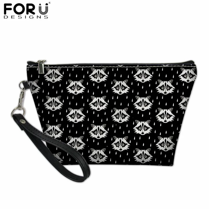 FORUDESIGNS/ Несессер для косметики макияж енот печать тщеславие случае Модные Женские Ручная сумочка косметичка Несессер-feminina - Цвет: Z3791Z8