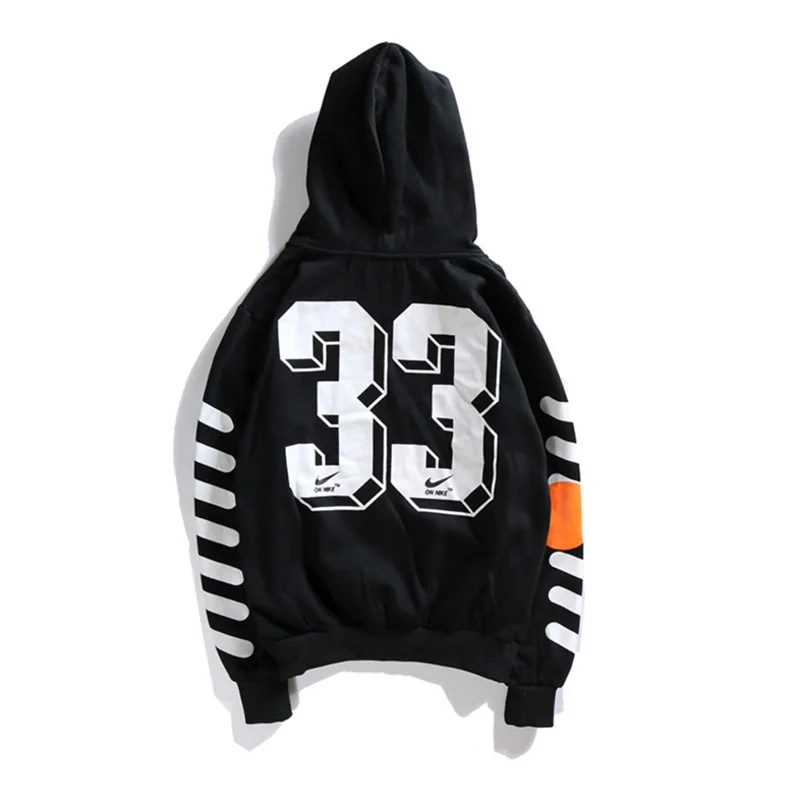 19SS OFF-WHITE C/O 33 Мужская и женская уличная толстовка с капюшоном в стиле хип-хопа с капюшоном для пары