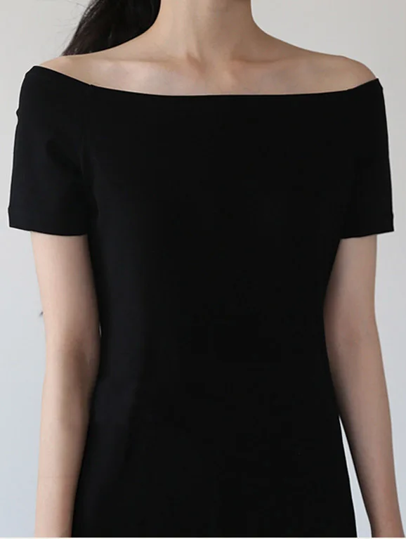 Neploe Dress Women Sexy Slash Neck Short Sleeve Ladies Vestidos Summer 2020 New Elegant Mid Calf A Line Female Dresses 1B696