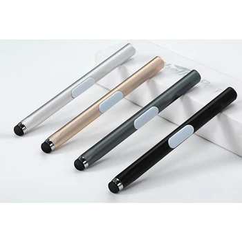 

50pcs/lot Magnet capacitive pen High precision painting drawing metal stylus Nano fine tip touch screen pens gift custom logo