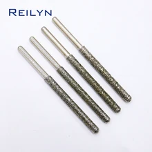 Mèches de meulage à tige ultra longue, grain #40/60, 4mm, 6mm/7mm, diamant
