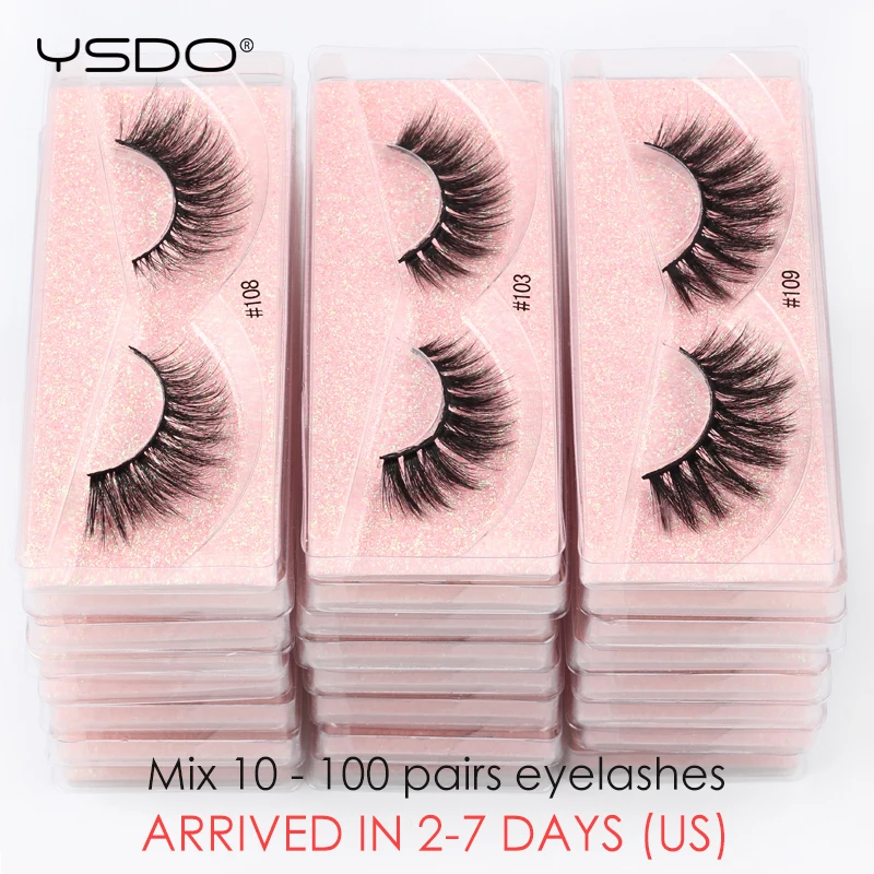 Cheap Eyelashes Wholesale YSDO Natural In-Bulk 3d 10/20/50/100pcs 531y0B5ln08