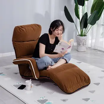 

Lazy Sofa Tatami Bay Window Recliner Single Folding Floor Recliner Legless Back Chair Simple Flannel