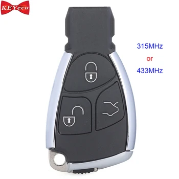 

KEYECU Replacement Smart Remote Car Key Fob 3 Button 315/433MHz NEC Chip for Mercedes-Benz 2000-2014