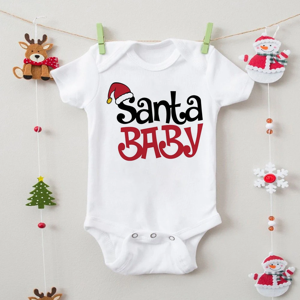 thumbnail image 3 of Monos navideños para recién nacidos, monos cómodos de Papá Noel para bebés, monos de manga corta para niños y niñas, conjuntos para fiestas, regalos, 3 of 5