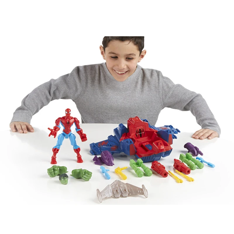 Marvel Мстители Spin Spiderman Skycrawler сборная фигура строительный блок игрушки фигурка для детей подарки на день рождения