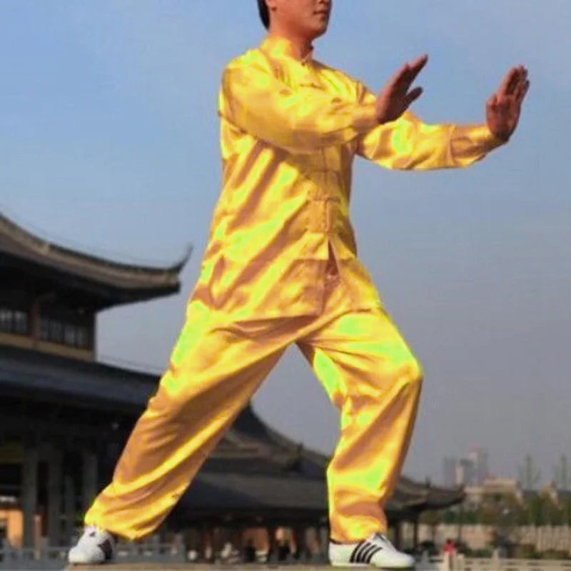 Унисекс Wushu одежда боевые искусства искусственный кунг фу костюм мужская