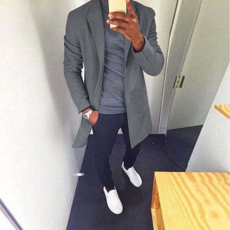 Autumn Mens Jackets Blends Woolen Coats for Men Trench Coats Men Casual Jackets for Men Solid Color Mens Autumn Jackets Slim Fit Autumn Mens Jackets Blends Woolen Coats for Men Trench Coats Men Casual Jackets for Men Solid Color Mens Autumn Jackets Slim Fit